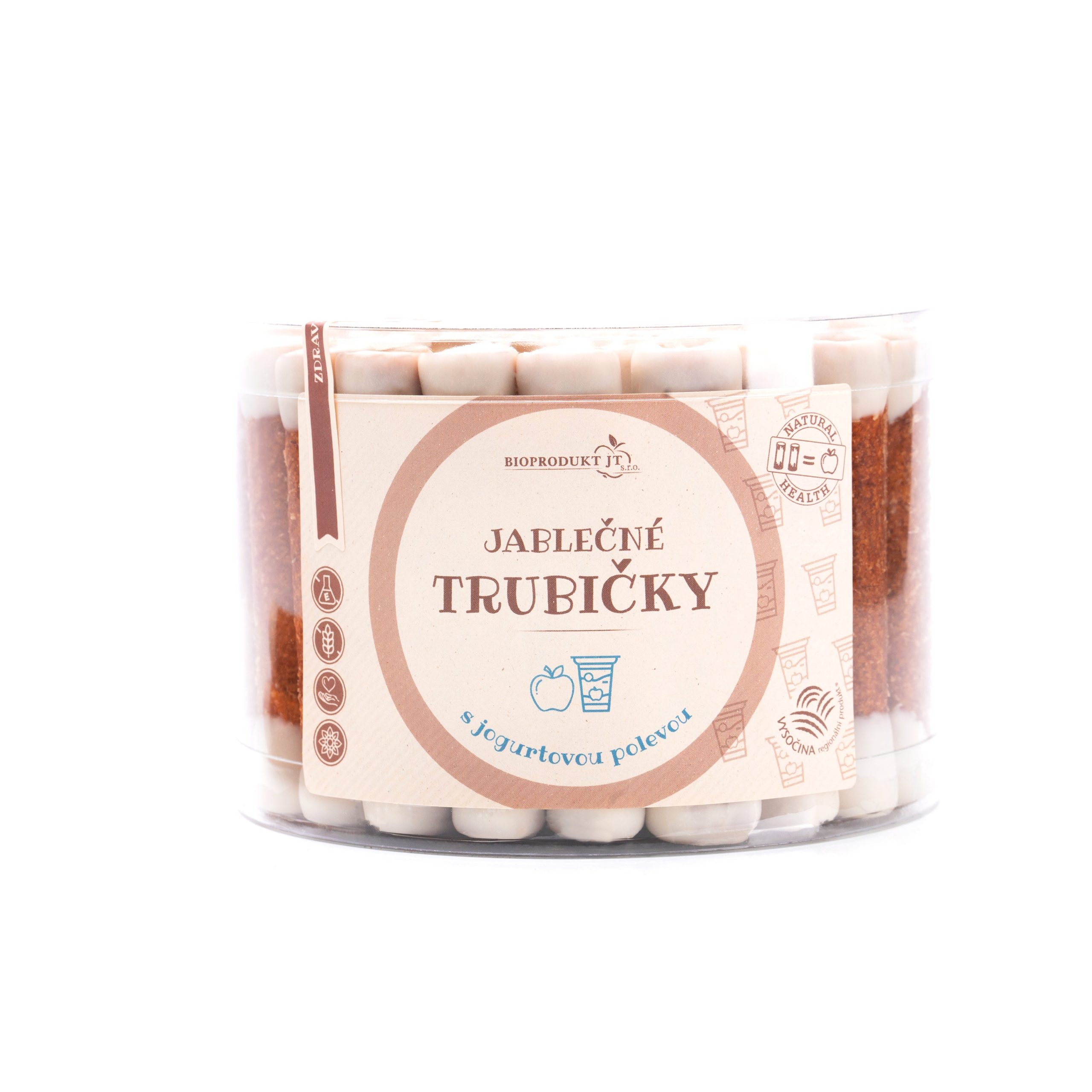 Trubičky jablečné s jogurtem dóza 540 g   BIOPRODUKT JT