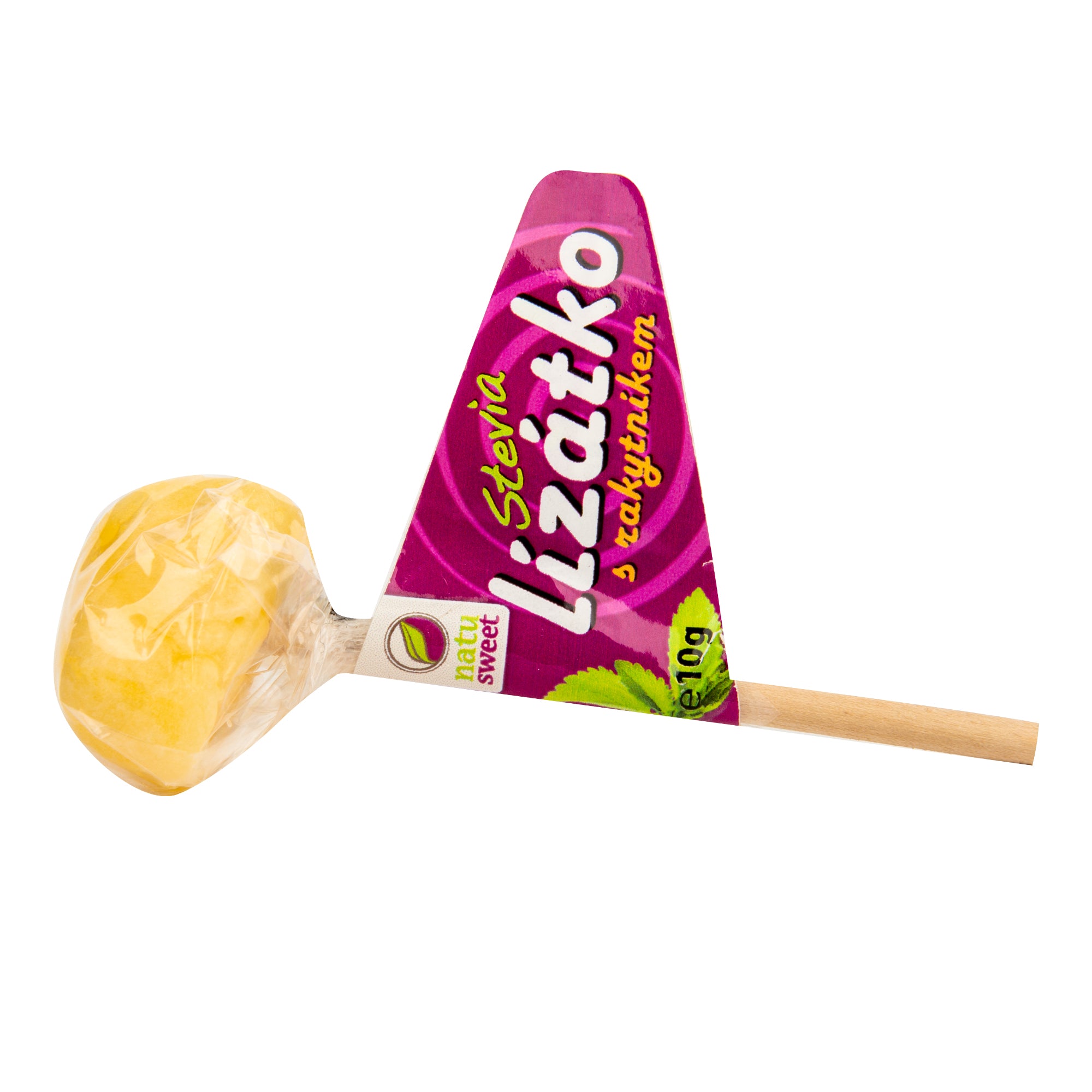 Lízátko s rakytníkem 10 g NATUSWEET Lízátko s rakytníkem 10 g NATUSWEET