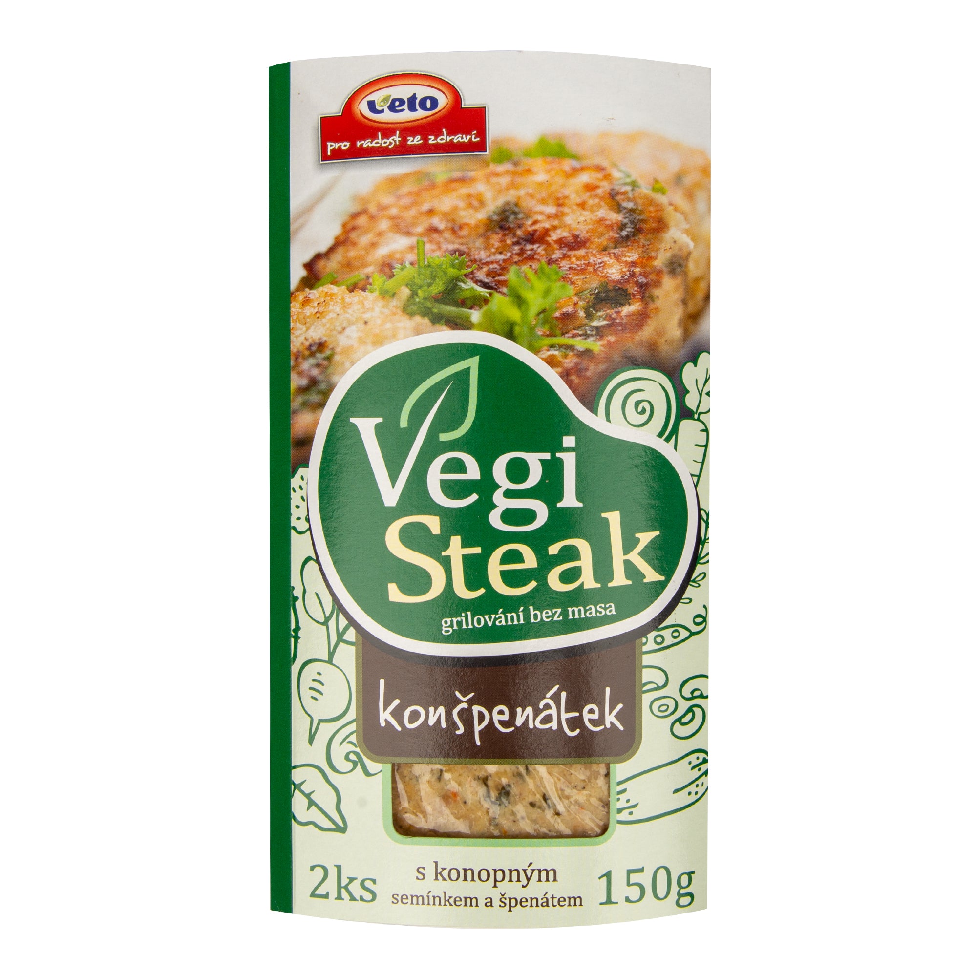 Vegi steak konšpenátek 150 g VETO ECO Vegi steak konšpenátek 150 g VETO ECO