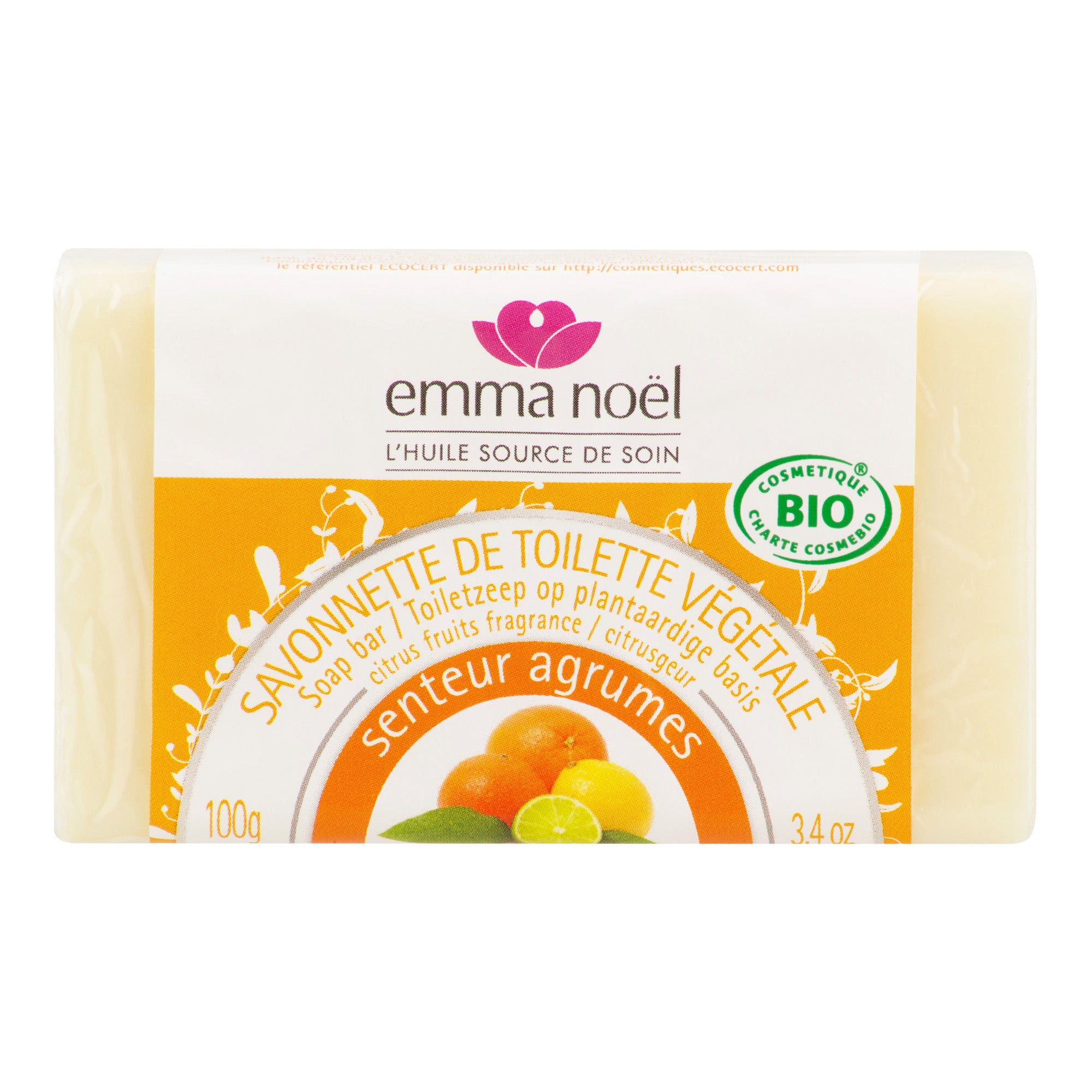 Mýdlo rostlinné citrus 100 g BIO EMMA NOËL Mýdlo rostlinné citrus 100 g BIO EMMA NOËL