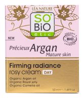Krém růžový denní pro rozjasnění a zpevnění GOLD 50 ml BIO zralá pleť Precieux argan   SO’BiO étic