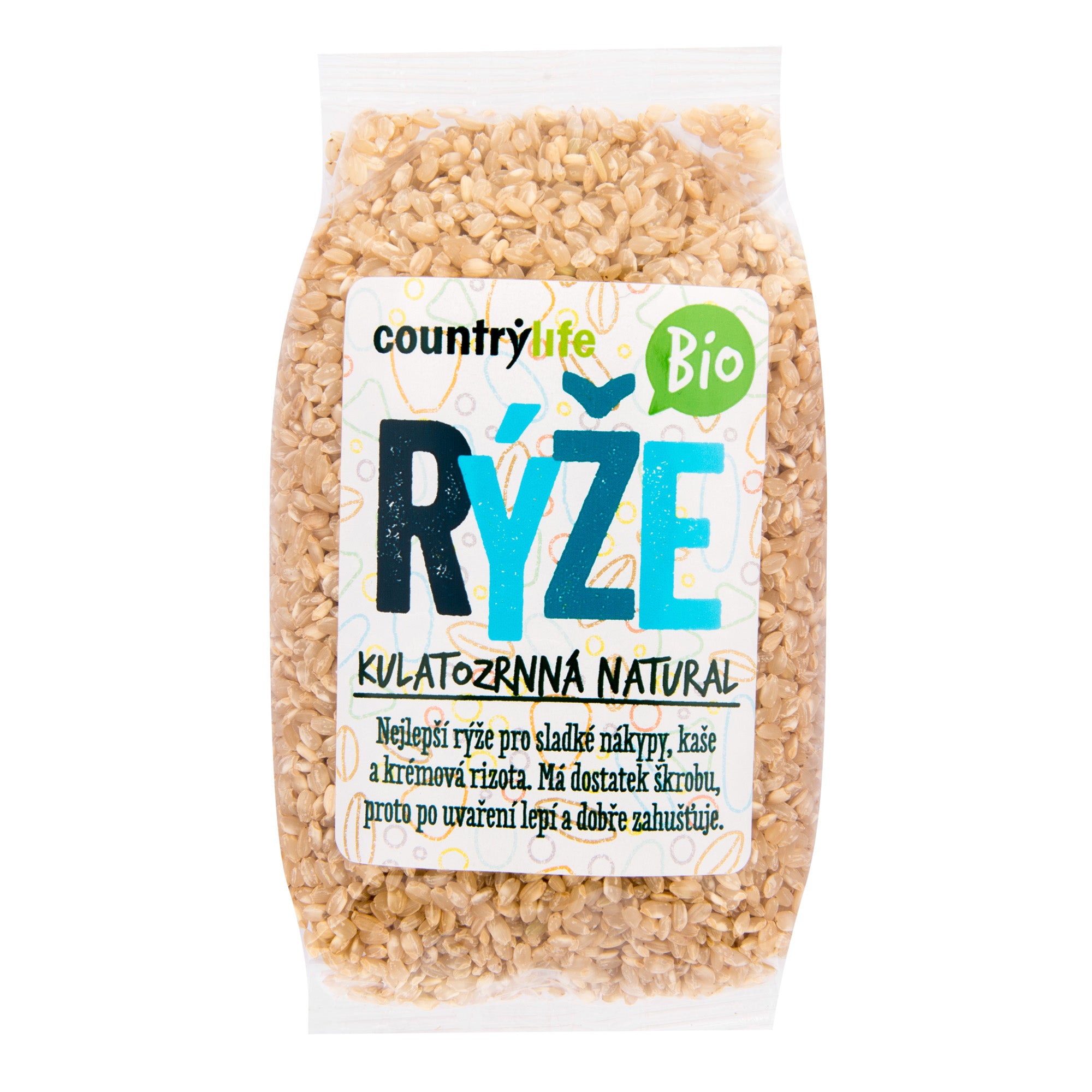 Rýže kulatozrnná natural 500 g BIO COUNTRY LIFE Rýže kulatozrnná natural 500 g BIO COUNTRY LIFE