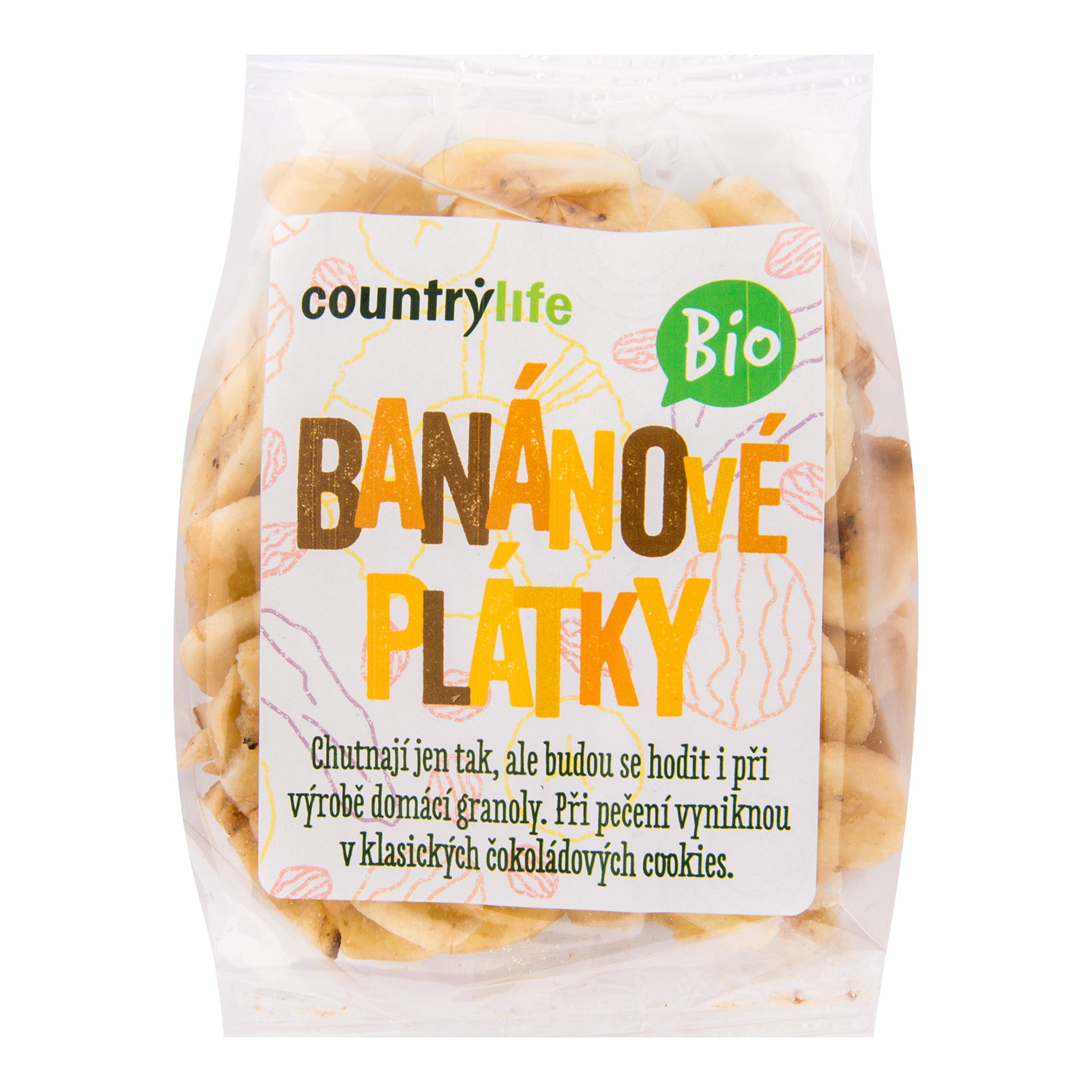 Banánové plátky 100 g BIO COUNTRY LIFE Banánové plátky 100 g BIO COUNTRY LIFE