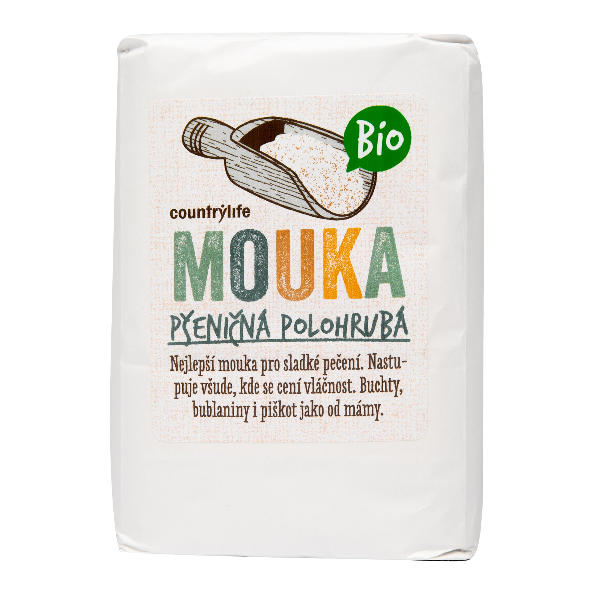 Mouka pšeničná polohrubá 1 kg BIO COUNTRY LIFE Mouka pšeničná polohrubá 1 kg BIO COUNTRY LIFE