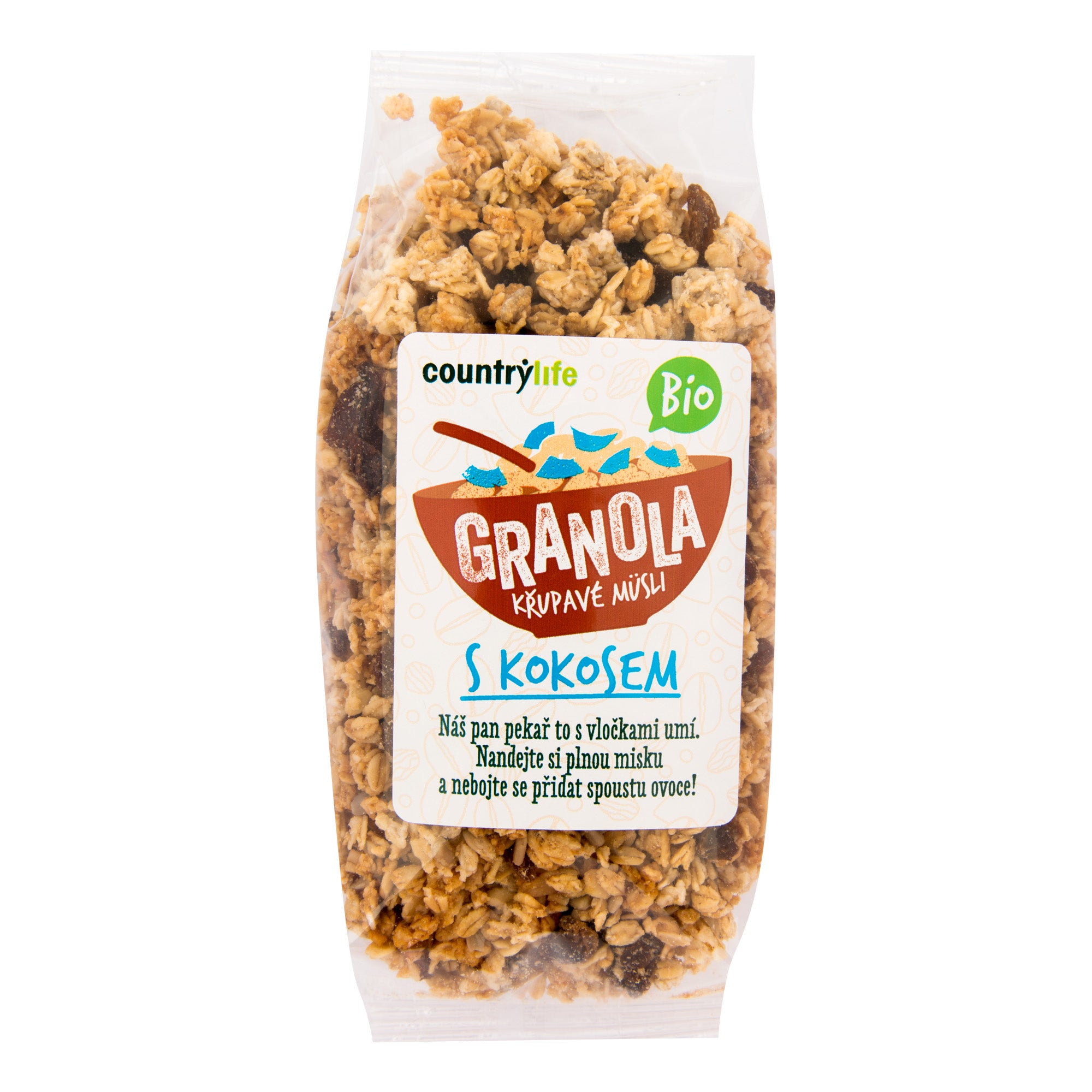 Granola - Křupavé müsli s kokosem 350 g BIO   COUNTRY LIFE - s vysokým obsahem bio kokosu