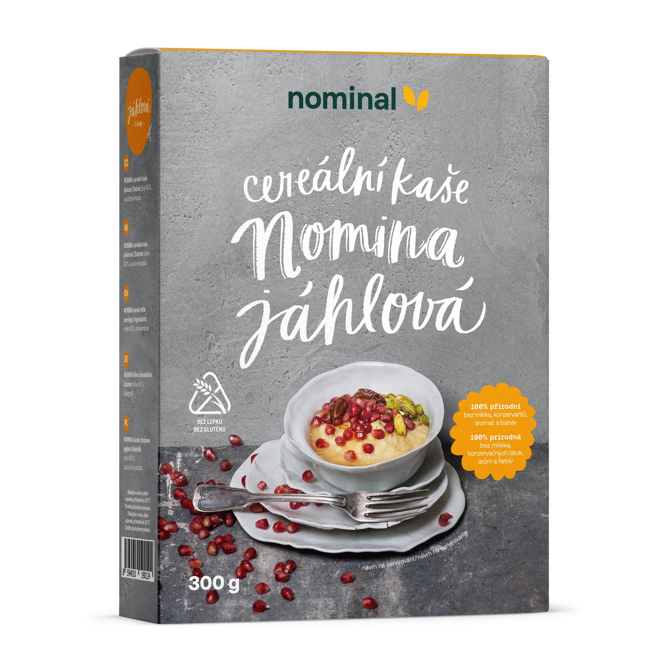 Kaše jáhlová bezlepková Nomina 300 g NOMINAL Kaše jáhlová bezlepková Nomina 300 g NOMINAL