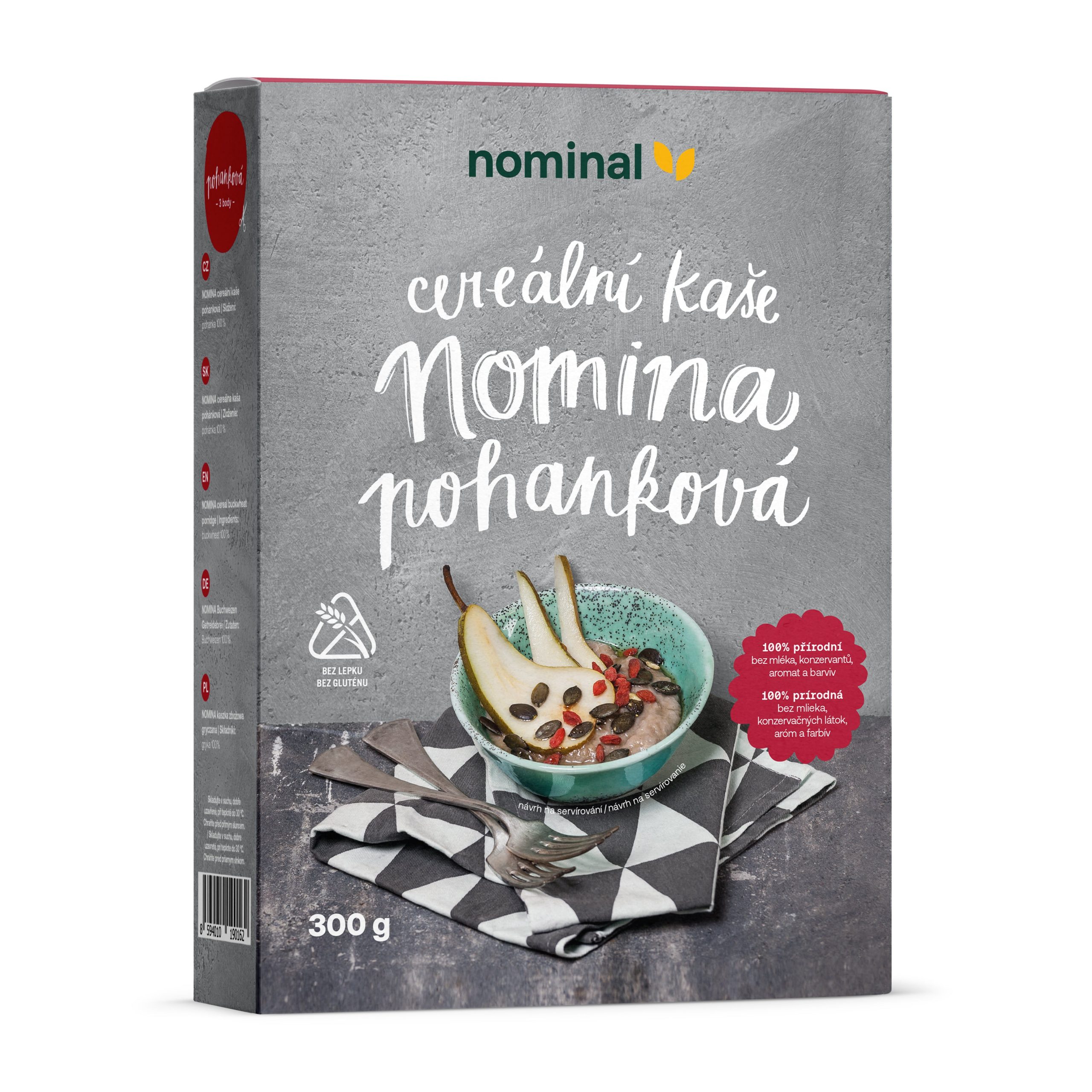Kaše pohanková bezlepková Nomina 300 g NOMINAL Kaše pohanková bezlepková Nomina 300 g NOMINAL
