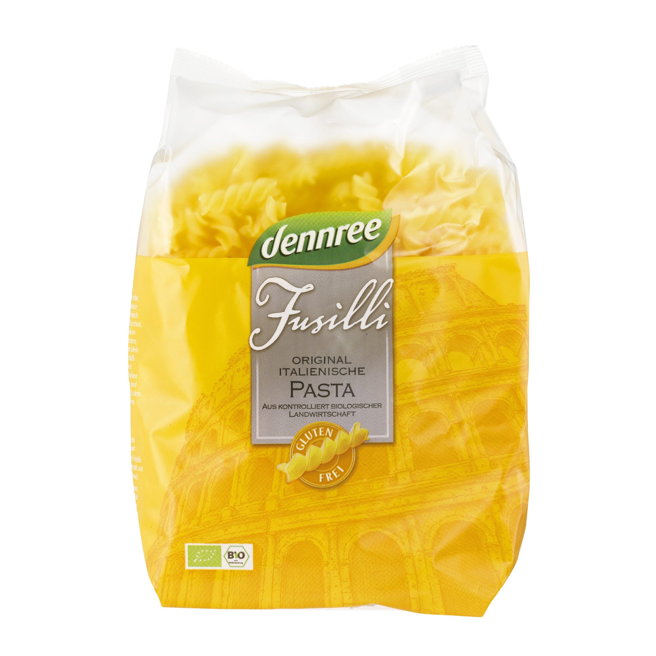Dennree Těstoviny fusilli kukuřično-rýžové BIO (500 g) – bezlepkové Dennree Těstoviny fusilli kukuřično-rýžové BIO (500 g) - bezlepkové