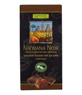 Rapunzel Tmavá čokoláda Nirwana Vegan Noir s nugátem BIO (100 g) - dokonale hořká a krémová i bez mléka