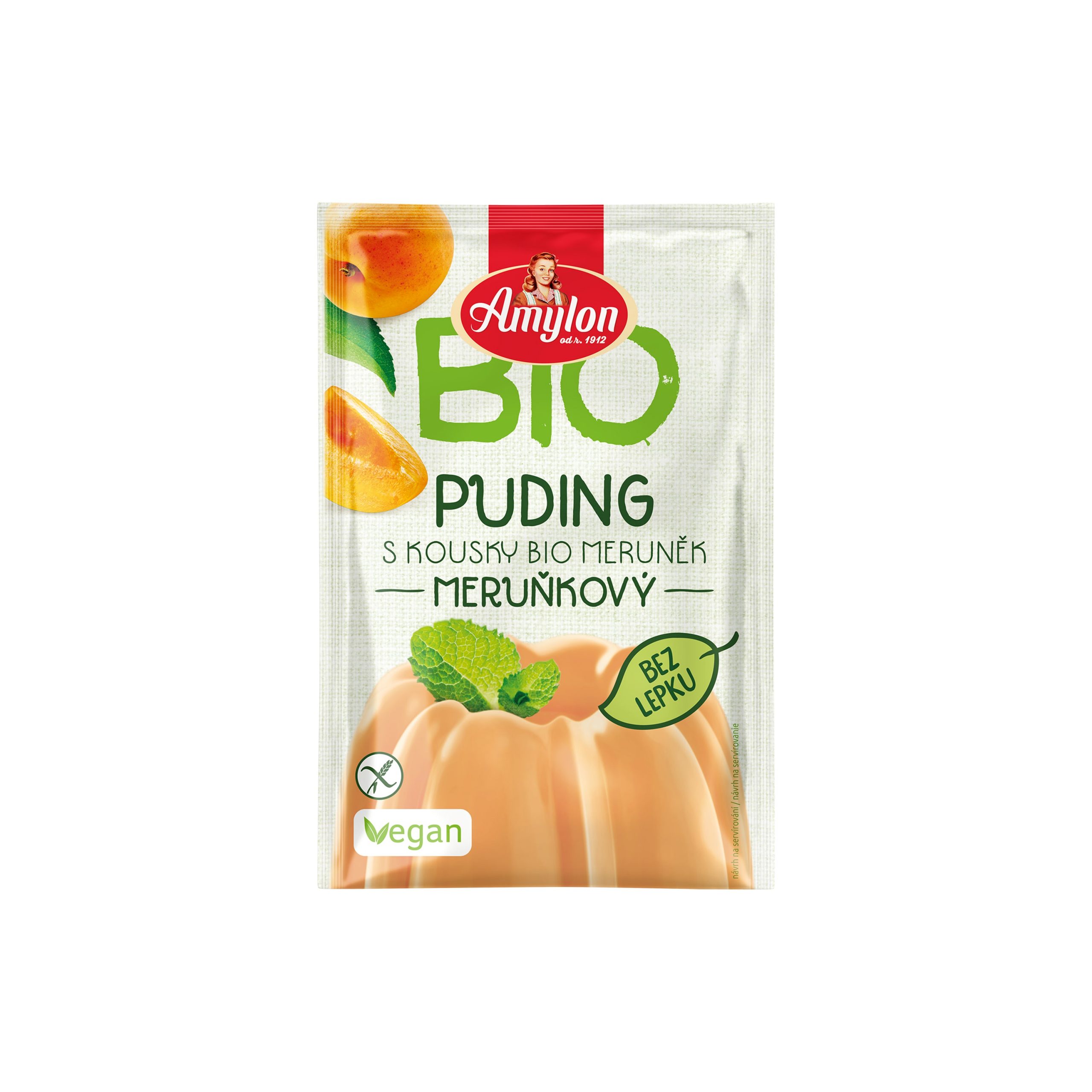 Pudink meruňkový s kousky ovoce bezlepkový 40 g BIO AMYLON Pudink meruňkový s kousky ovoce bezlepkový 40 g BIO AMYLON
