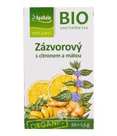 Apotheke Bylinný zázvorový čaj s citronem a mátou BIO - nálev. sáčky (20 x 1