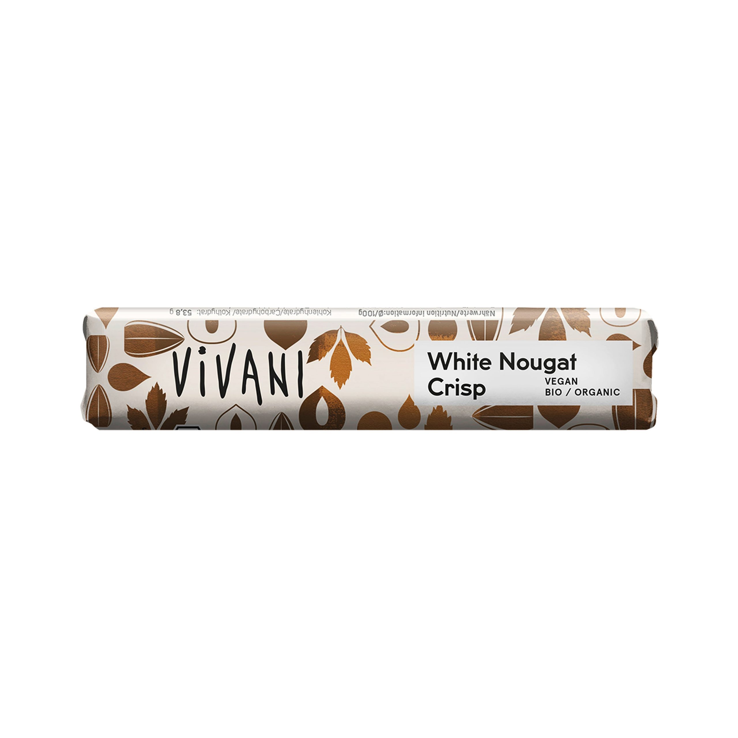 Vivani Čokoládová tyčinka s bílým nugátem s křupinkami BIO (35 g) – delikátní a jemná Vivani Čokoládová tyčinka s bílým nugátem s křupinkami BIO (35 g) - delikátní a jemná
