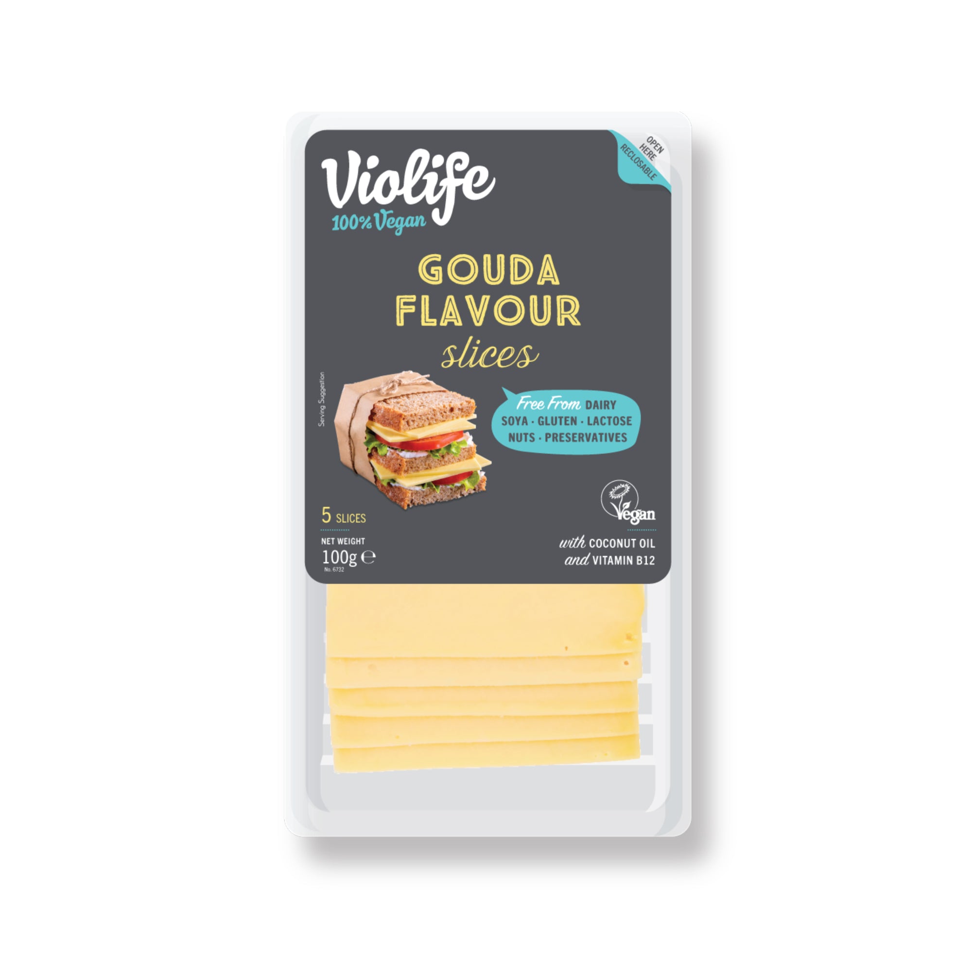 Plátky s příchutí gouda 100 g VIOLIFE Plátky s příchutí gouda 100 g VIOLIFE