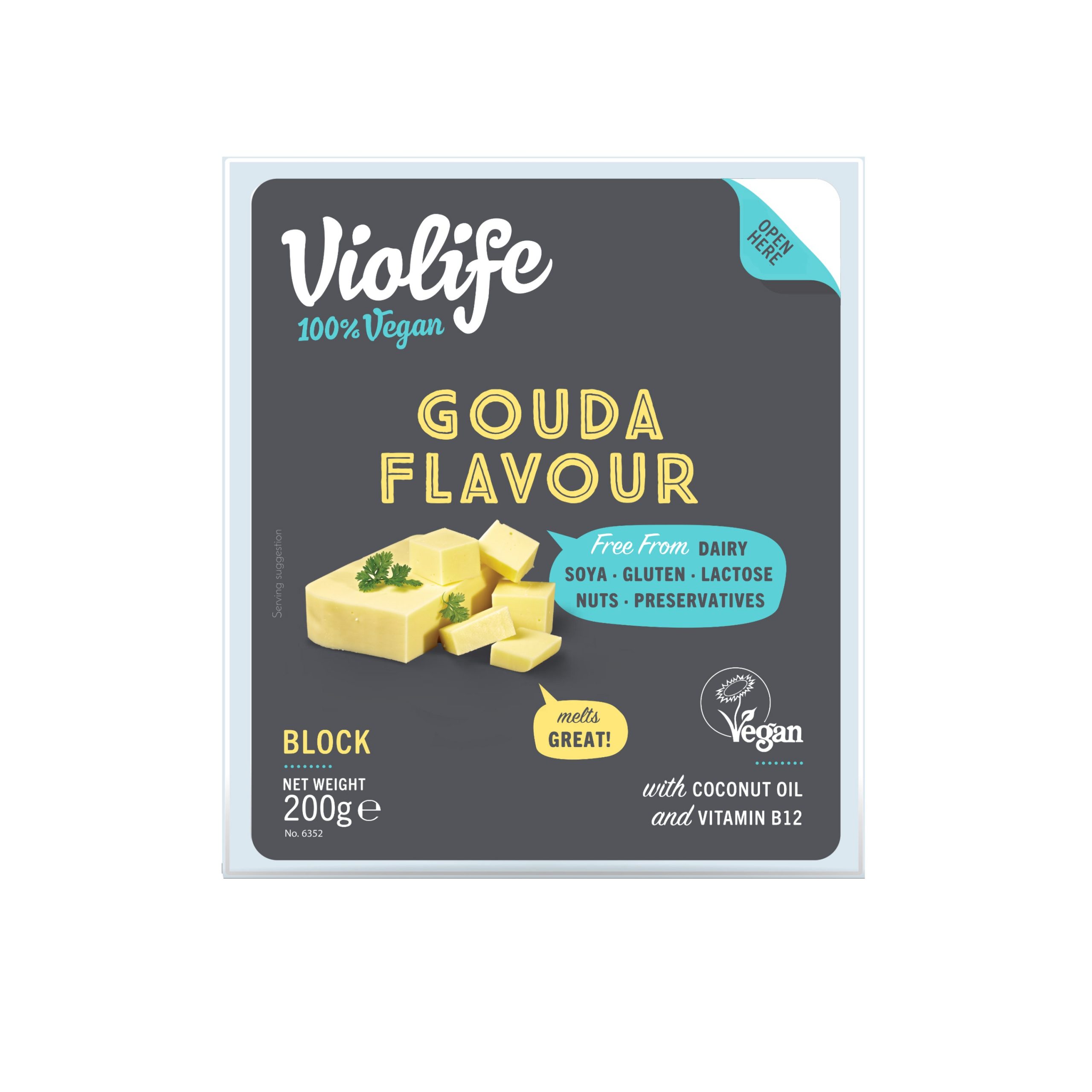 Blok s příchutí gouda 200 g VIOLIFE Blok s příchutí gouda 200 g VIOLIFE