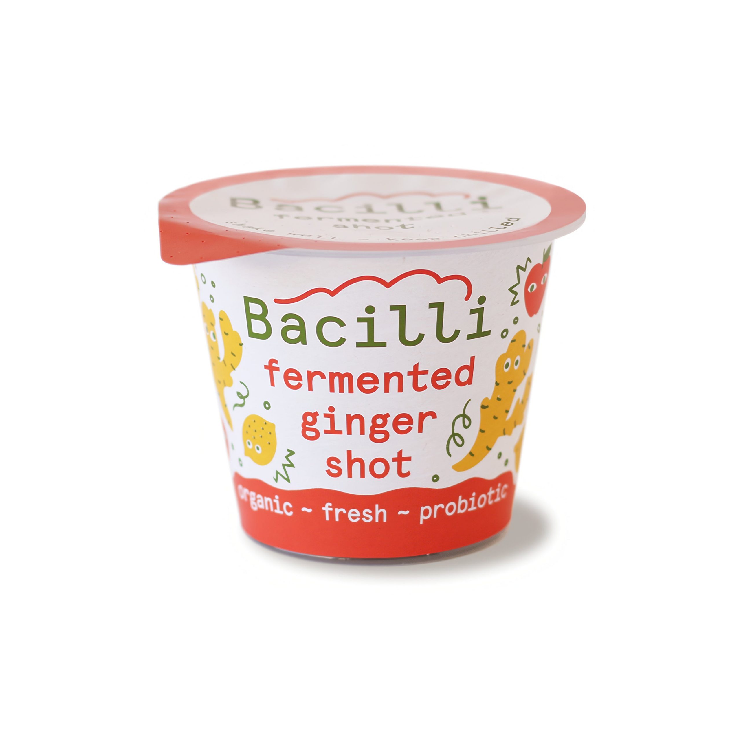 Bacilli Shot zázvorový fermentovaný BIO (100 ml) – čerstvý nepasterovaný produkt Bacilli Shot zázvorový fermentovaný BIO (100 ml) - čerstvý nepasterovaný produkt