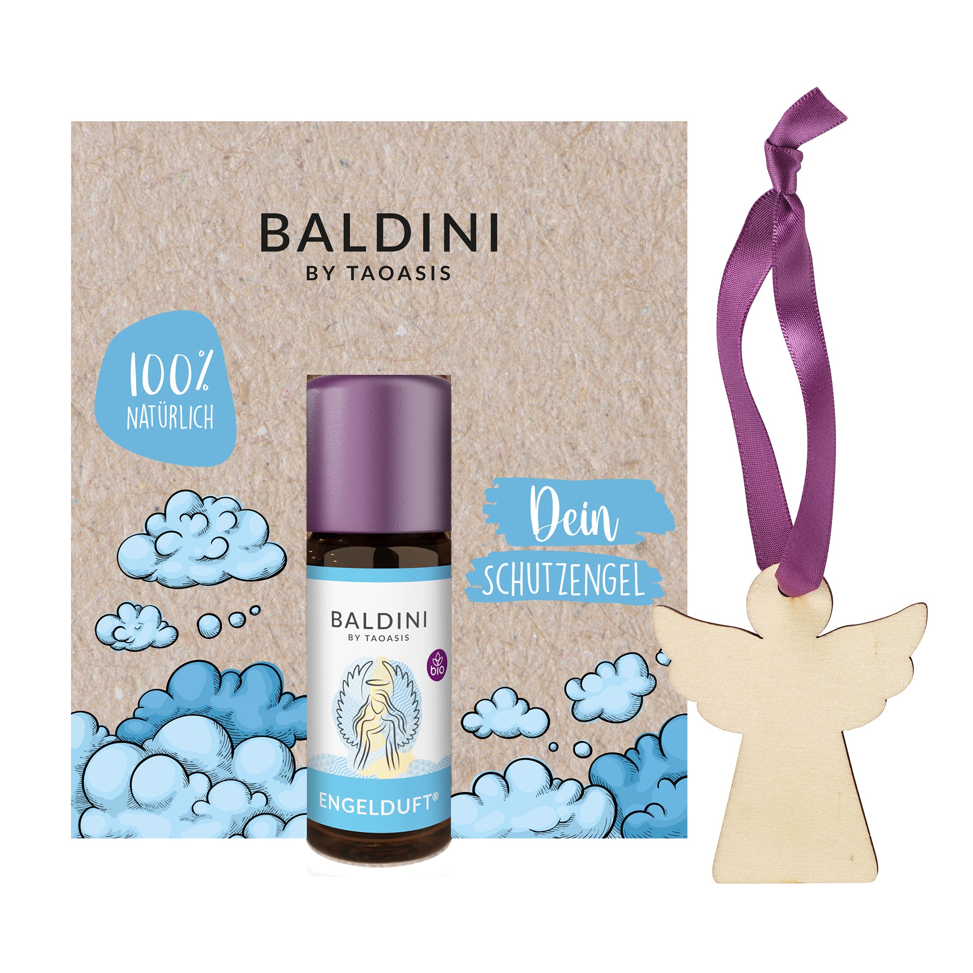 TAOASIS Baldini Aroma mini set Angel Scent BIO (10 ml) – dřevěná visačka jako difuzér TAOASIS Baldini Aroma mini set Angel Scent BIO (10 ml) - dřevěná visačka jako difuzér