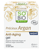 SO’BiO étic Anti-age Precieux Argan Gel noční BIO (50 ml) - regeneruje a vyhlazuje pleť