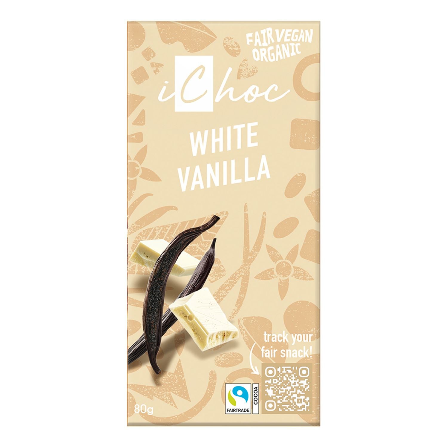 iChoc Tabulka bílá s vanilkou BIO (80 g) – fair trade iChoc Tabulka bílá s vanilkou BIO (80 g) - fair trade